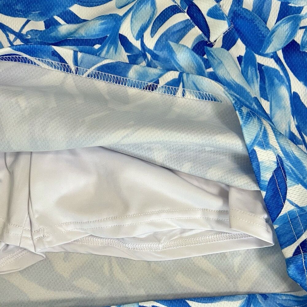 Stella Parker Collection Size M Tropical Blue Palm Skirt Skort Blue White NWT - Picture 5 of 7